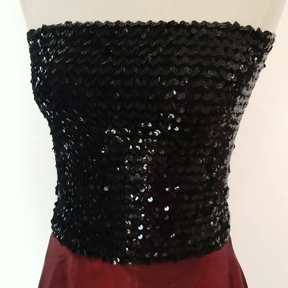 Strapless sequined top - Picture 3 of 7